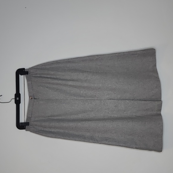 Vintage size 14 light gray wool blend a line skirt - Picture 3 of 10